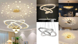 Hanging Crystal Halo Chandelier Modern Ceiling Pendent Light